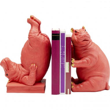 Serra-livros Hippo Pink (2 / conjunto)-52302 (12)