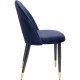 Cadeira Iris em Veludo Azul (Conjunto de 2)