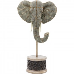 Objeto Decorativo Elephant Head Pearls 49cm