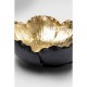 52833.JPG - Taça Decorativa Flower Bloom Preto Dourado Ø25