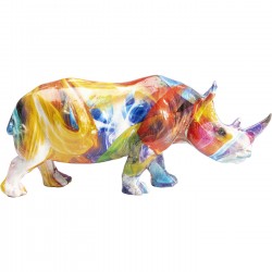 Peça Decorativa Colored Rhino