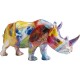 Peça Decorativa Colored Rhino-52983 (3)