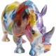 Peça Decorativa Colored Rhino-52983 (4)