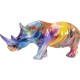 Peça Decorativa Colored Rhino-52983 (5)