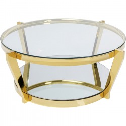 Mesa de Centro Monocolo Dourado Ø90cm