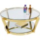 Mesa de Centro Monocolo Dourado Ø90cm