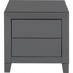 Mesa Cabeceira Luxury Push 2 Gavetas Cinzento