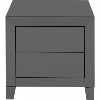 Petite commode Luxury Push 2 tiroirs gris