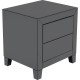 Petite commode Luxury Push 2 tiroirs gris