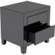 Petite commode Luxury Push 2 tiroirs gris