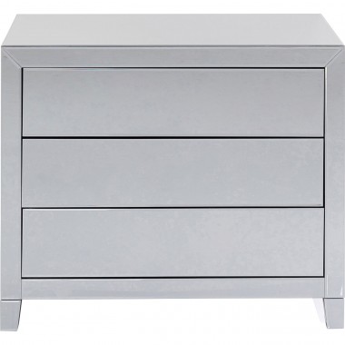 Cómoda Luxury Push 3 Gavetas Cinzento