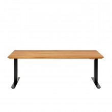 Secretária Symphony Carvalho Preto 200x100cm