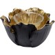 Porta velas Flower Bloom Black Gold Ø10cm 