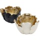 Porta velas Flower Bloom Black Gold Ø10cm 