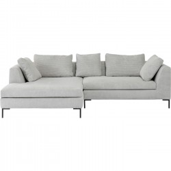 Corner Sofa Gianni Cord Grey Left