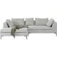 Corner Sofa Gianni Cord Grey Left