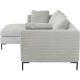 Corner Sofa Gianni Cord Grey Left