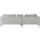 Corner Sofa Gianni Cord Grey Left