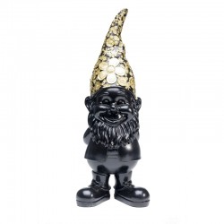 Peça decorativa Gnome Standing Black Gold 60cm