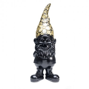 Peça decorativa Gnome Standing Black Gold 60cm-52949 (5)