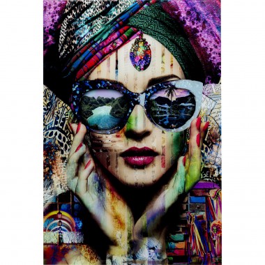 Quadro de vidro Colorful Artist 80x120cm