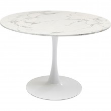 Mesa Schickeria Marbleprint Branca Ø110cm