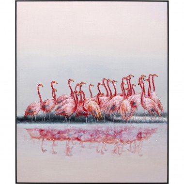 Quadro Dating Flamingos 100x120cm