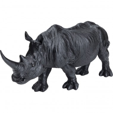 Figurine décorative Walking Rhino noir