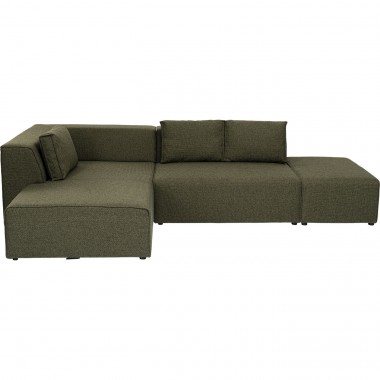 Sofá de canto Infinity Dolce verde esquerdo