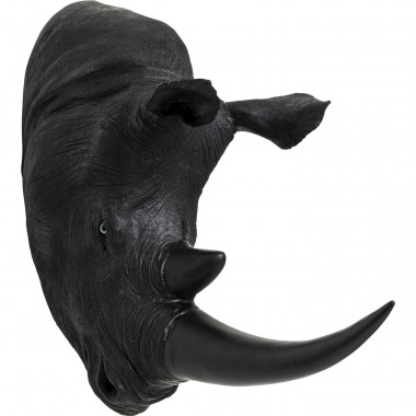 Decoração de parede Rhino Head Antique Black-52824 (6)