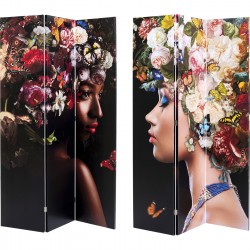 Biombo Flowery Shoulder vs Bunch Flowers 120x180cm