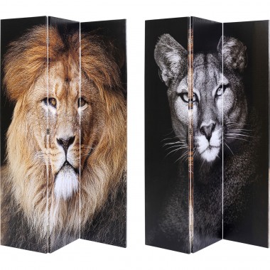 Biombo King Lion vs Cat Girl 120x180cm