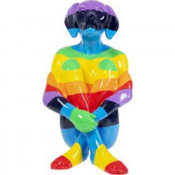 Peça decorativa Sitting Dog Rainbow 173cm