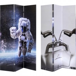 Biombo Triptychon Man vs Oldtimer 120x180cm