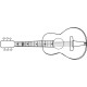 Cabide de parede Guitar 81cm-85776 (5)