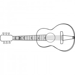 Cabide de parede Guitar 81cm