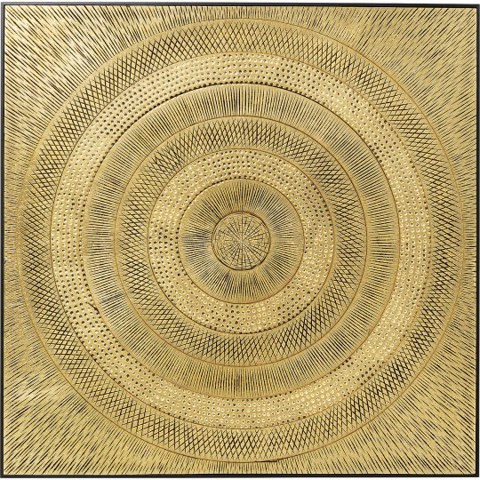 Quadro Art Circle Dourado 120x120cm