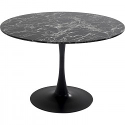 Table Veneto marbre noir Ø110cm