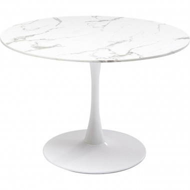 Table Veneto marbre blanc Ø110cm