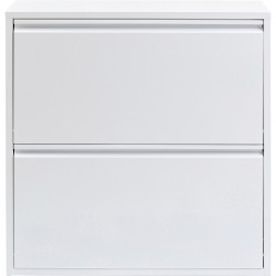 Meuble à chaussures Caruso 2 Double blanc 75x77cm