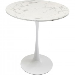 Mesa Schickeria Marbleprint White Ø80 cm