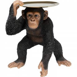 Peça decorativa Butler Playing Chimp Black 52 cm