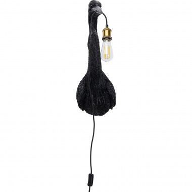 Applique Animal Heron noir 26x62cm