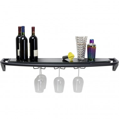 Etagère Murale Treviso noir 120x10cm