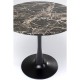 Table Schickeria look marbre noir Ø80cm