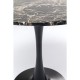 Table Schickeria look marbre noir Ø80cm
