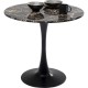 Table Schickeria look marbre noir Ø80cm