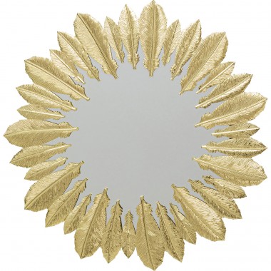 Miroir mural Feather Dress doré Ø49cm