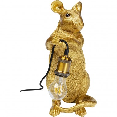 Lampe à poser Animal Mouse doré 41cm