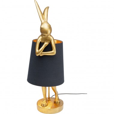 Lampe à poser Animal Rabbit doré/noir 68cm